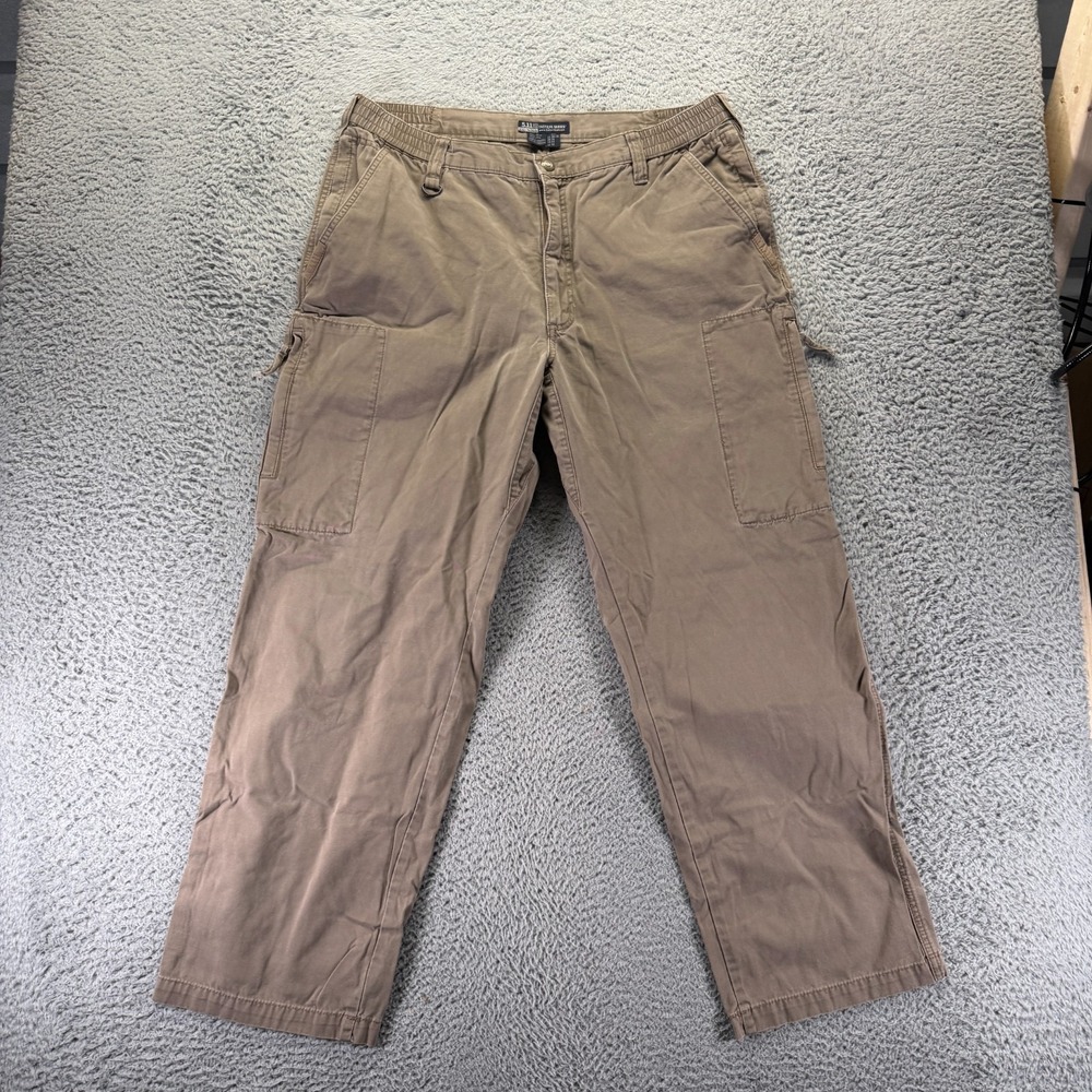 5.11 Tactical Pant Men 34x30 Brown Cotton Cargo Straight Travel Workwear Utility